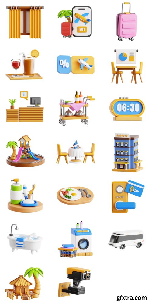 Iconscout - Hotel Management 3D Icon Pack