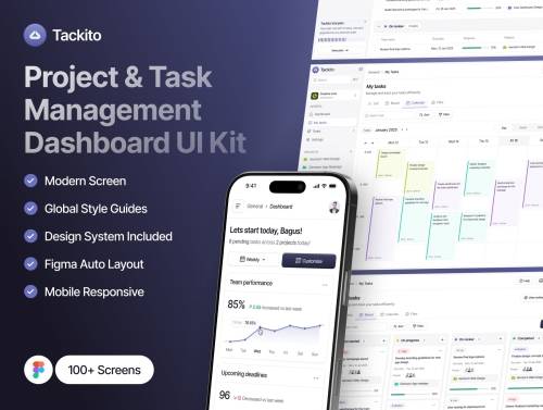 'Tackito - Project & Task Management Dashboard UI Kit'