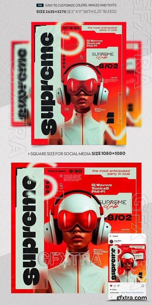 Supreme Night - Premium Flyer template (PSD)