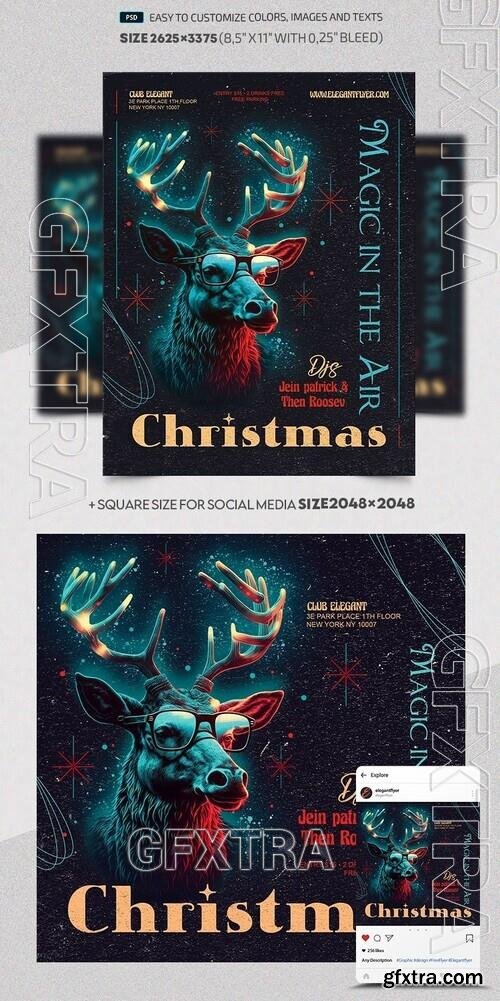 Christmas Magic in the Air - Premium Flyer template (PSD)
