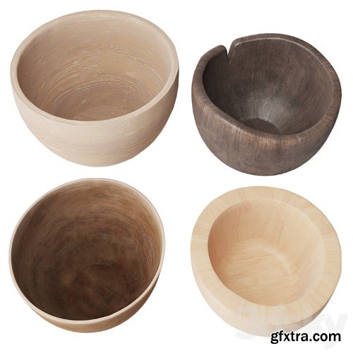 3dsky Pro - Turned Wooden Bowls