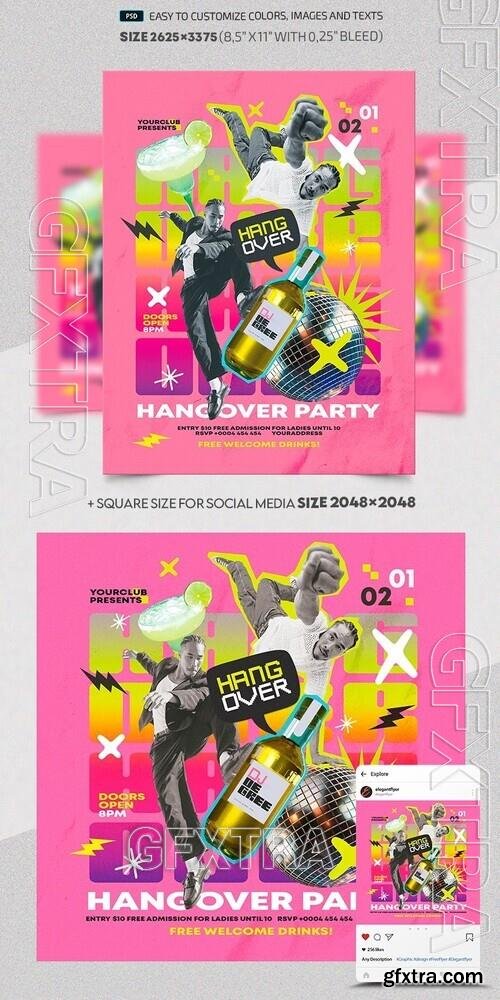 Hangover Party - Premium Flyer template (PSD)