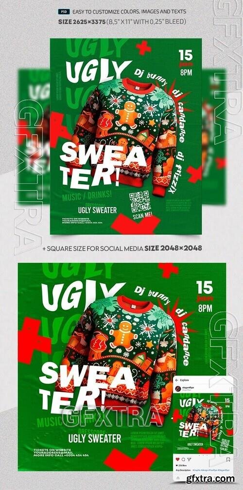 Ugly Sweater - Premium Flyer template (PSD)