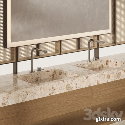 3dsky Pro - Bathroom furniture with light wall