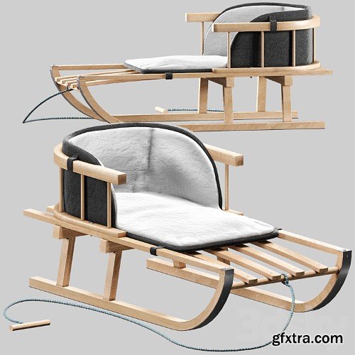 3dsky Pro - wooden sled