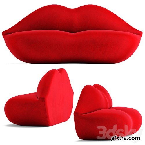 3dsky Pro - Gufram bocca sofa