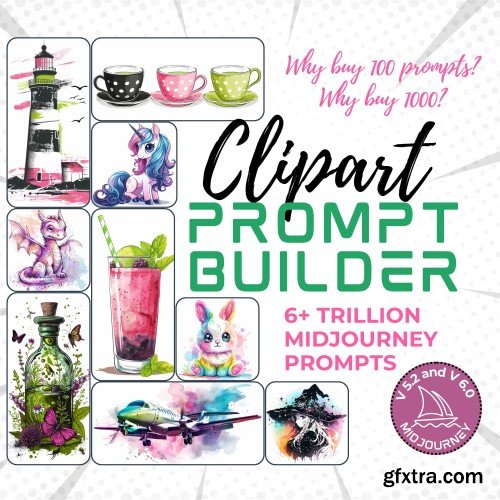 AI creative Tools - Clipart Prompt Builder PRO Version for Midjourney