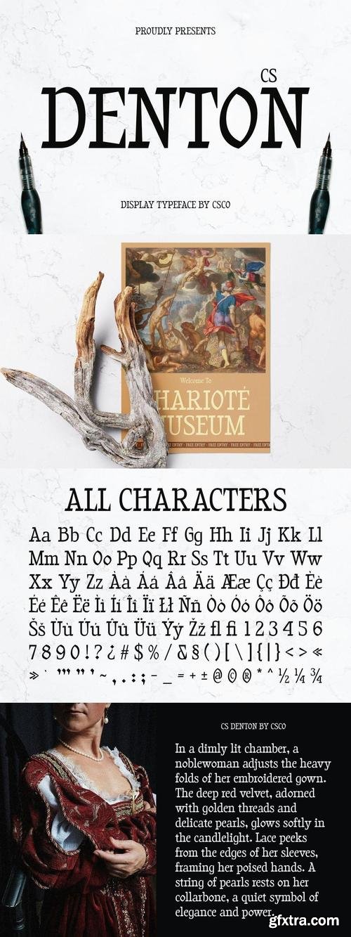 Denton – Flat Brush Font