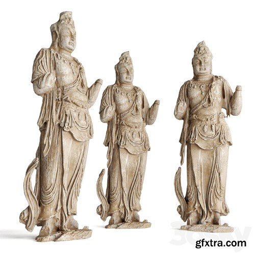 3dsky Pro - Standing Buddha bodhisattva sculpture