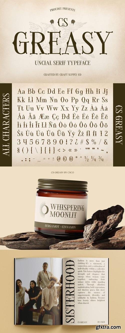 Greasy - Uncial Font