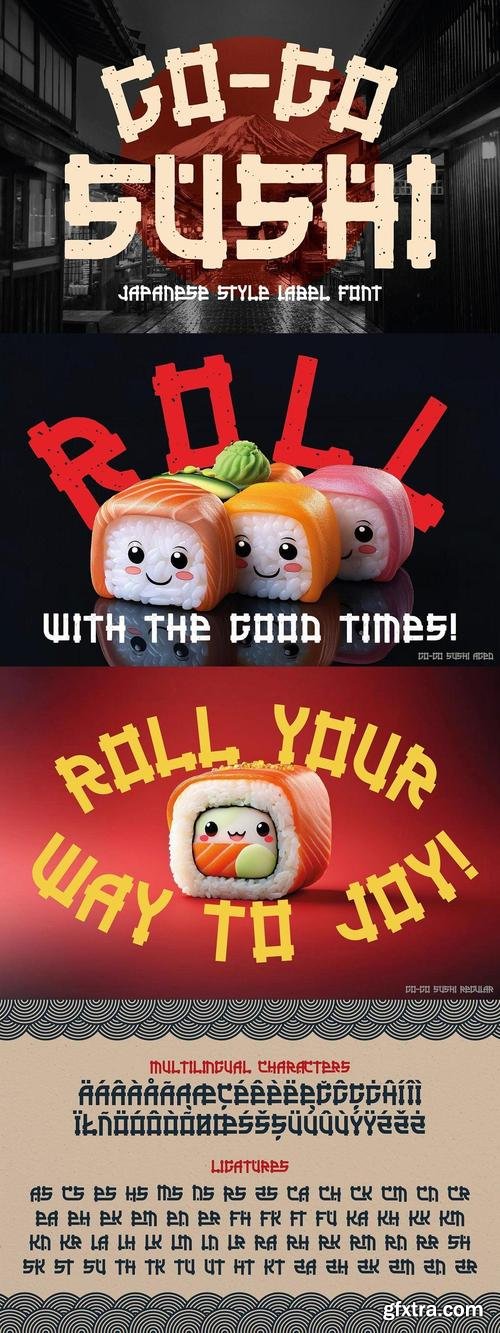 Go Go Sushi Japanese Label Font