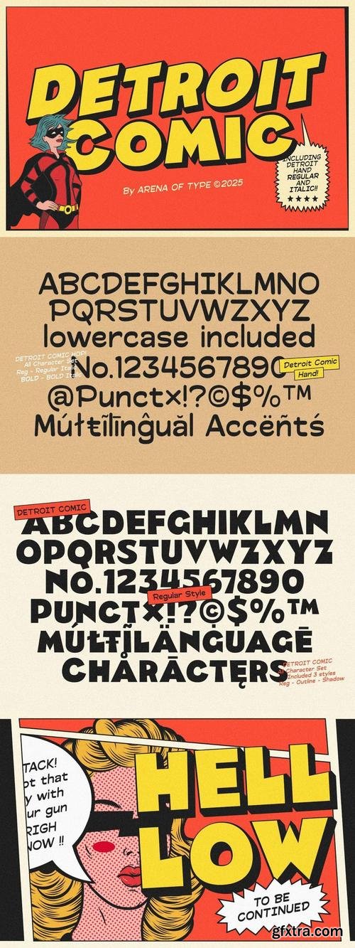 Detroit Comic – Comic Font Pair