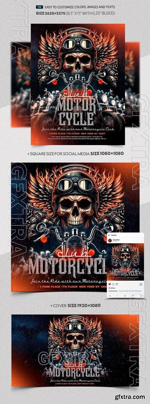 Motorcycle Club - Premium Flyer template (PSD)