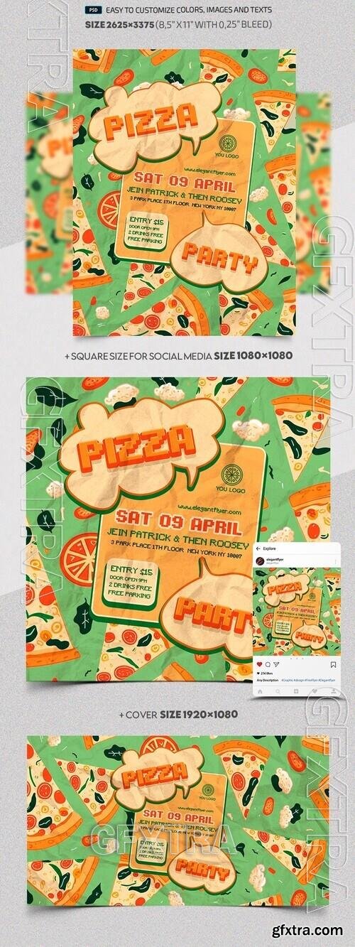 Pizza Party - Premium Flyer template (PSD)