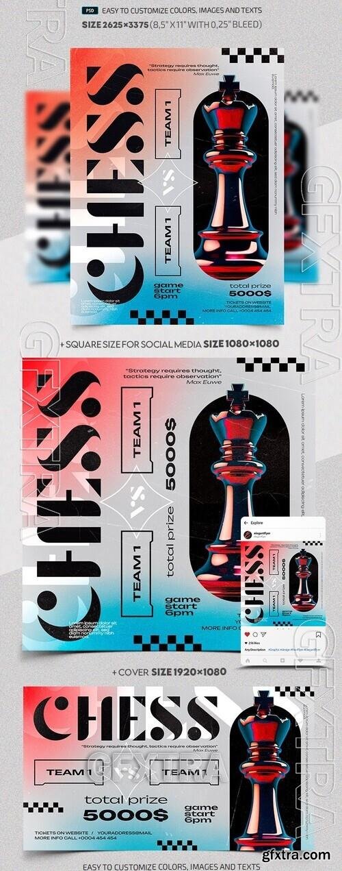 Chess Club - Premium Flyer template (PSD)