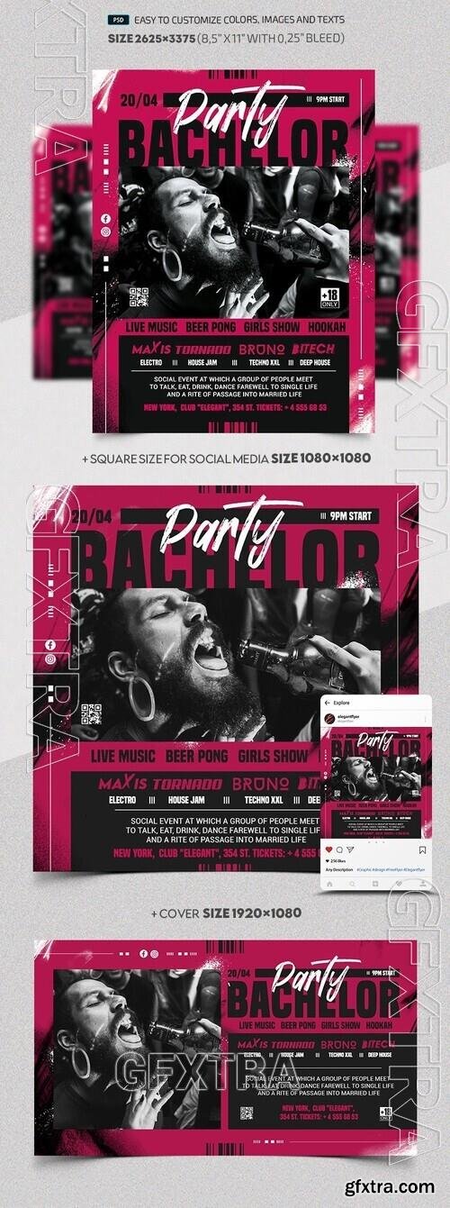 Bachelor Party - Premium Flyer template (PSD)