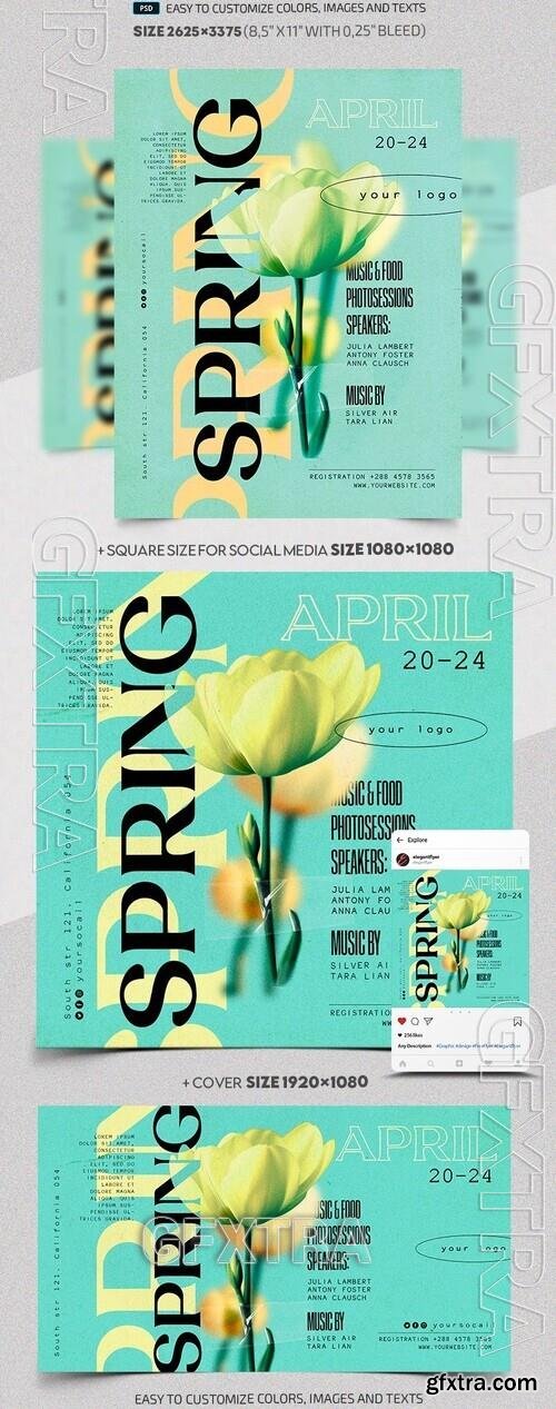 Spring Event - Premium Flyer template (PSD) Spring Event - Premium Flyer template (PSD)