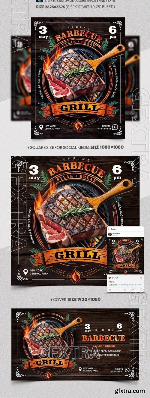 BBQ Grill - Premium Flyer template (PSD)