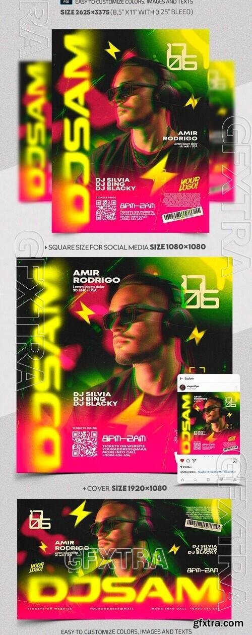 Dj Party - Premium Flyer template (PSD)