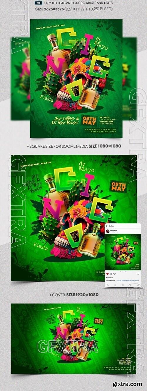 Cinco de Mayo Fiesta - Premium Flyer template (PSD)