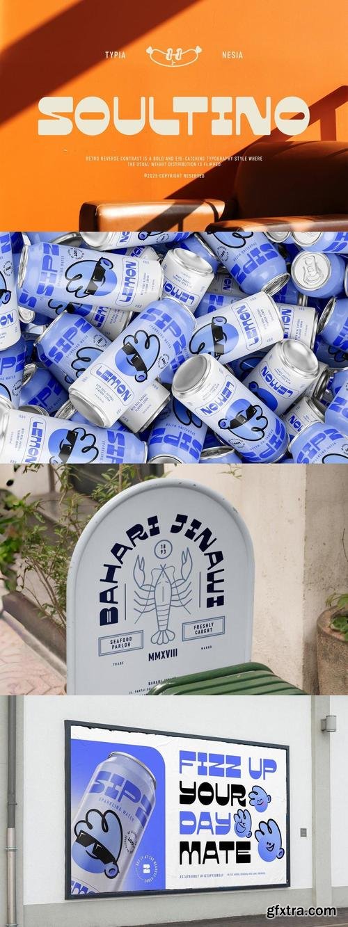 Soultino - Retro Reverse Contrast Sans Display