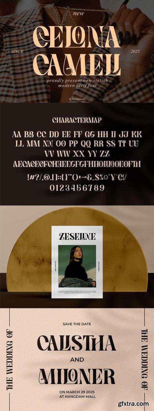 Celona Cameli || Modern Serif Font