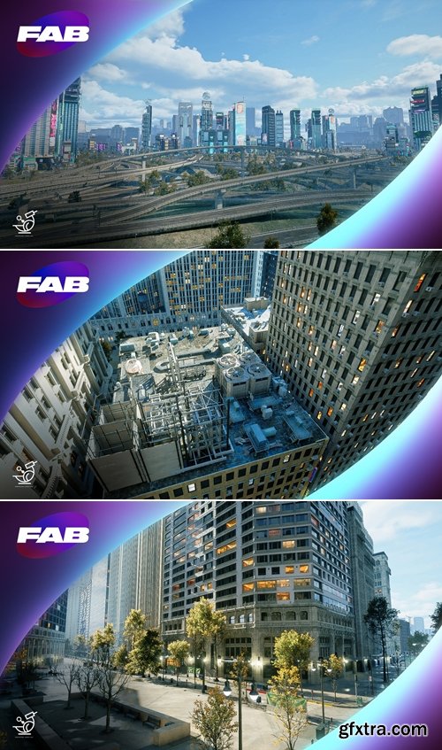 Fab - Interactive Procedural City Generator (UE 5.1+)