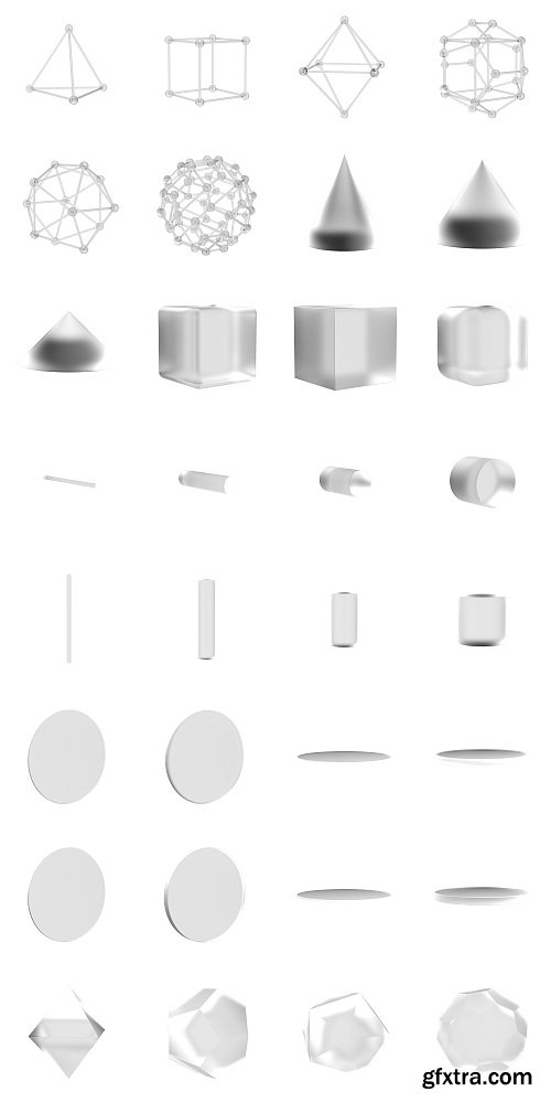 Frosted Glass Basic Shapes 03