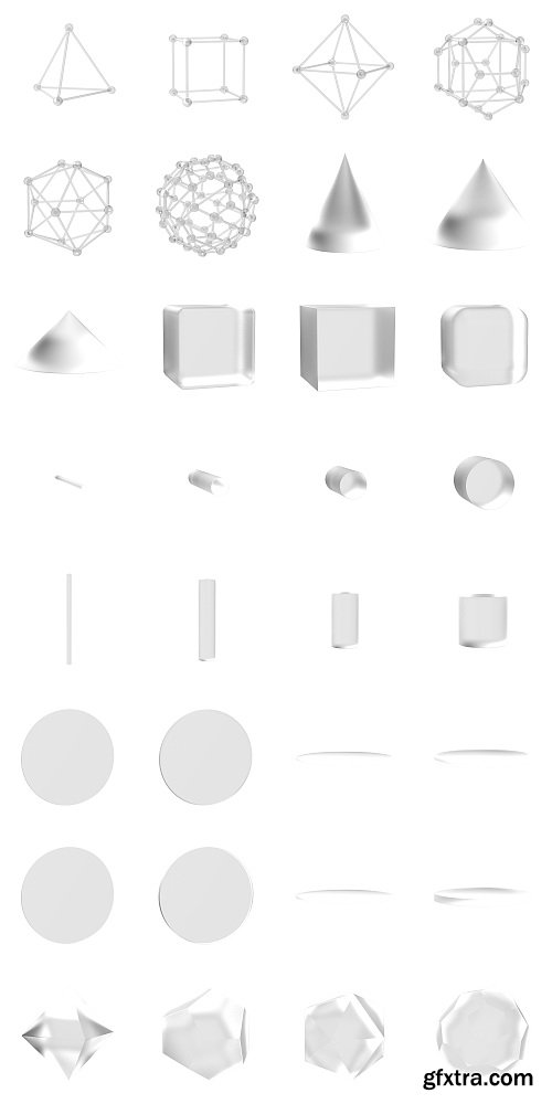 Frosted Glass Basic Shapes 03