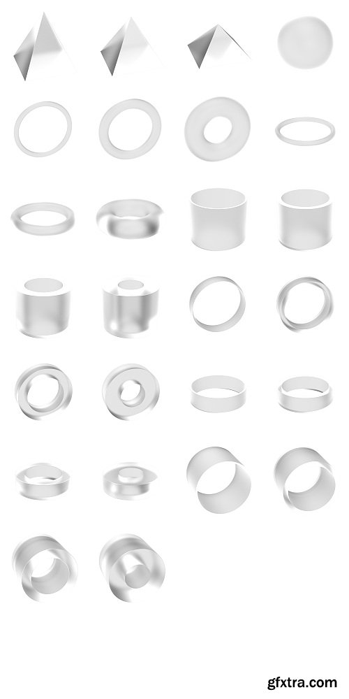 Frosted Glass Basic Shapes 03