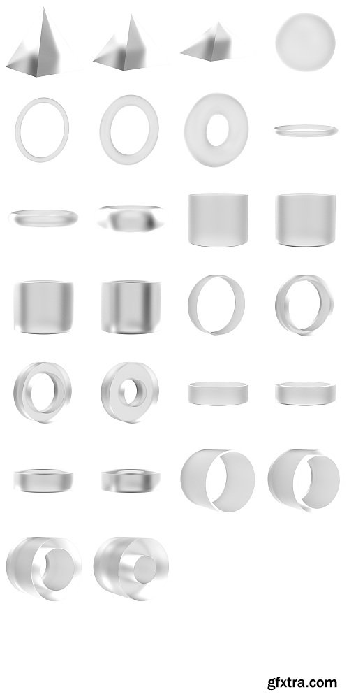 Frosted Glass Basic Shapes 03