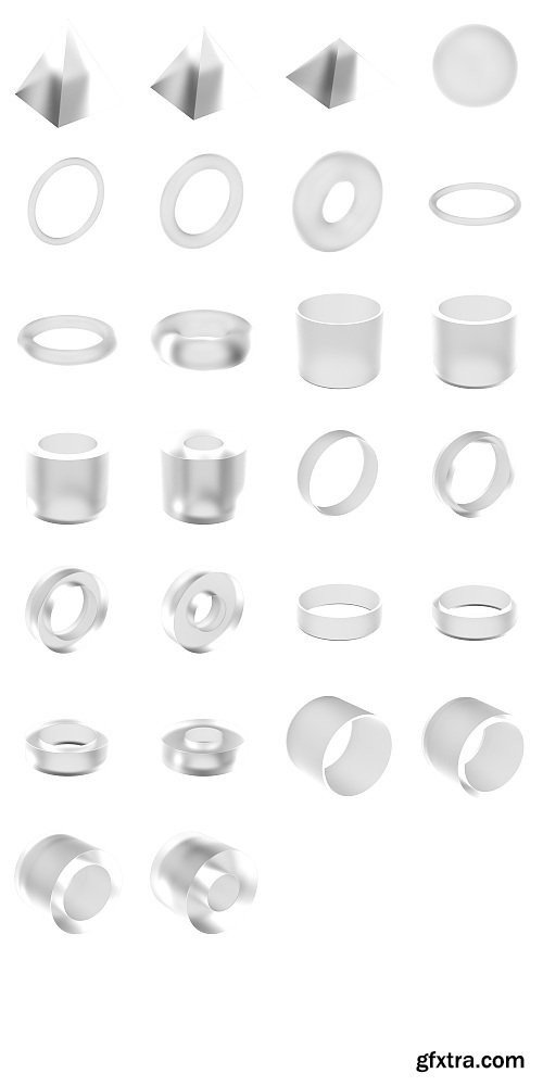 Frosted Glass Basic Shapes 03