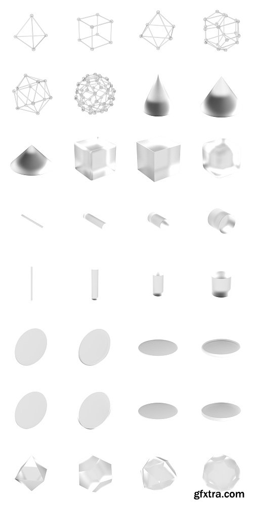 Frosted Glass Basic Shapes 03