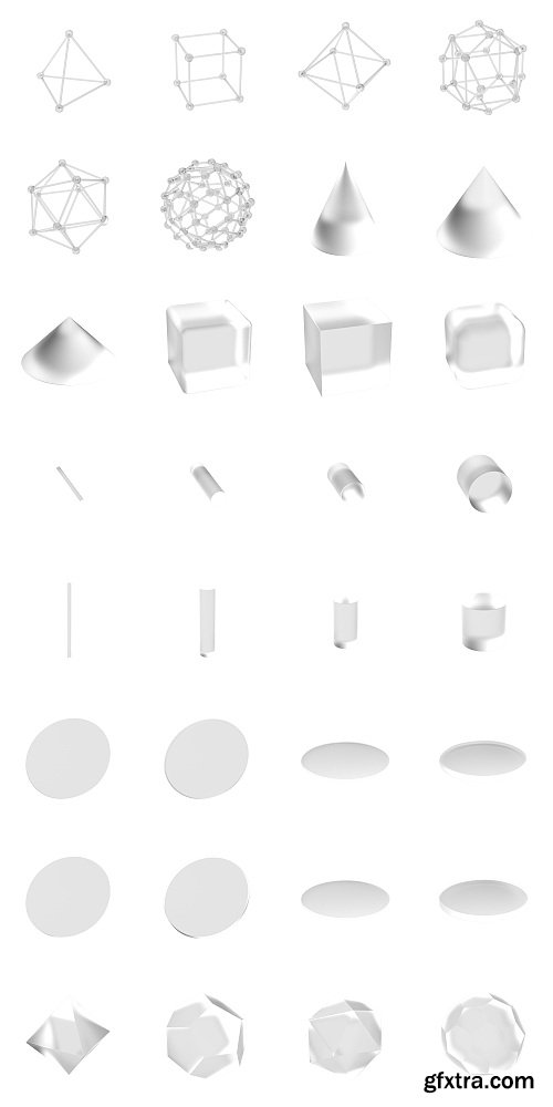 Frosted Glass Basic Shapes 03