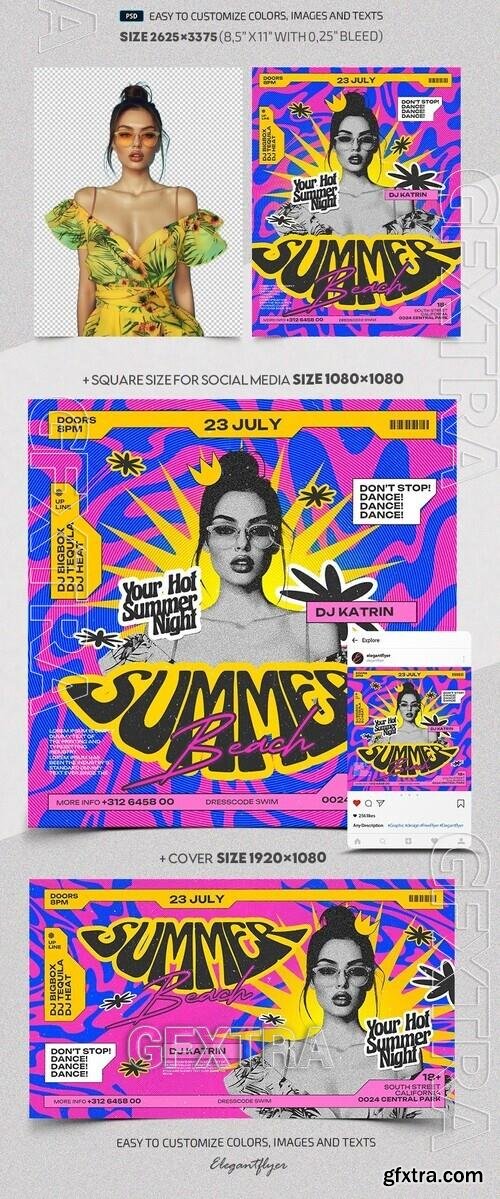 Summer Beach Party - Premium Flyer template (PSD)