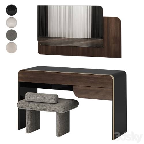 '3dsky Pro - Turri SOUL Dressing Table with ZERO Pouf'