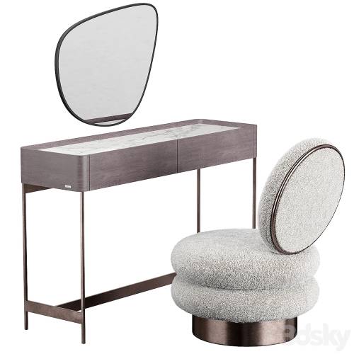 '3dsky Pro - IRIS dressing table Moly Armchair'
