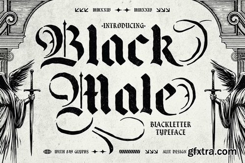 CreativeMarket - Black male Typeface