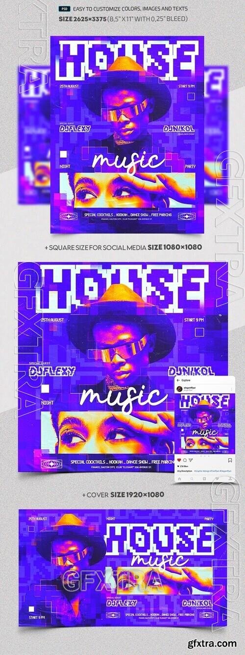House Music - Premium Flyer template (PSD)