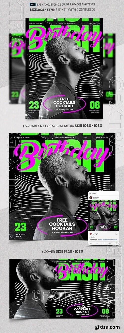 Birthday Bash - Premium Flyer template (PSD)