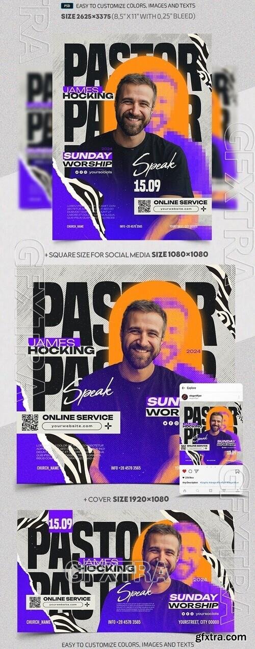Pastor Sunday - Premium Flyer template (PSD)