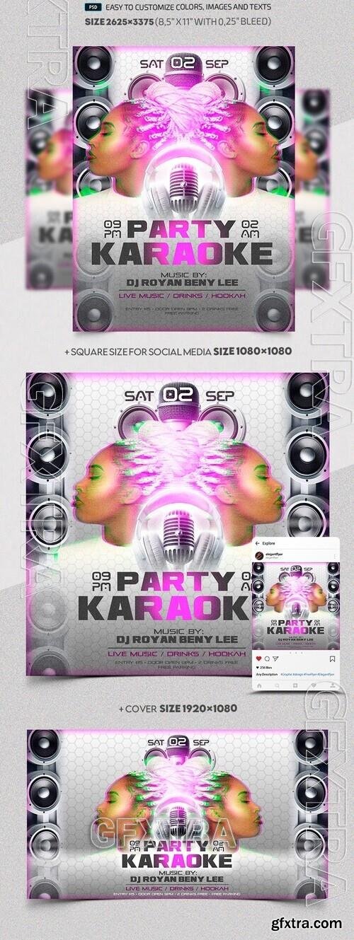 Karaoke Party - Premium Flyer template (PSD)