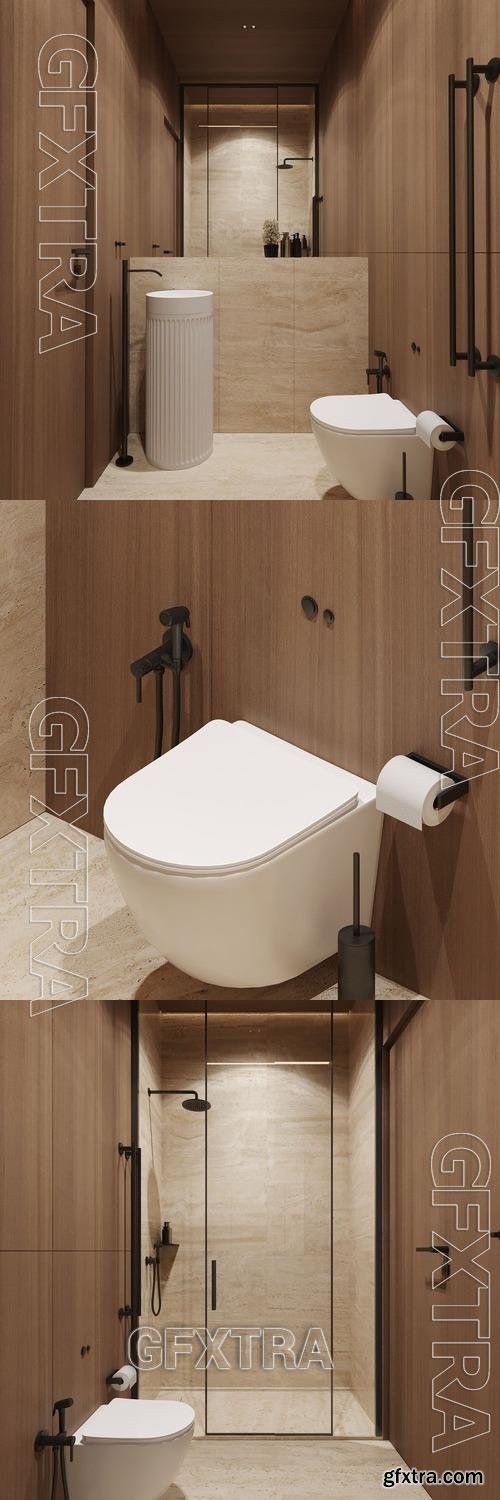 Minimalist bathroom 5 - 3D Scene