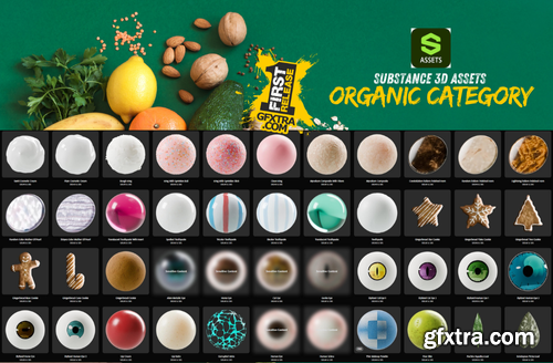 Substance Materials - Organic category (300+ materials)
