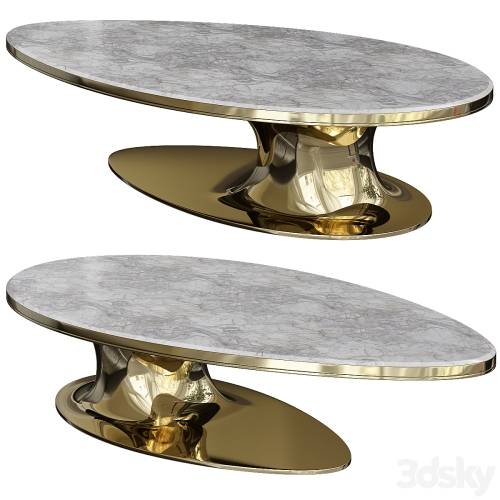 '3dsky Pro - Ipe Cavalli (Visionnaire) 2019 SOWILO Elliptical low table'