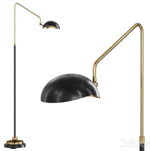 '3dsky Pro - Restoration Hardware CONVESSI FLOOR LAMP Black and Brass'
