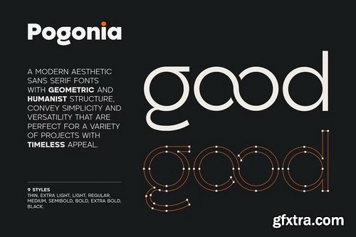 CreativeMarket - Pogonia - Modern Font Family