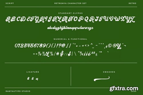 Retronya Retro Script Font
