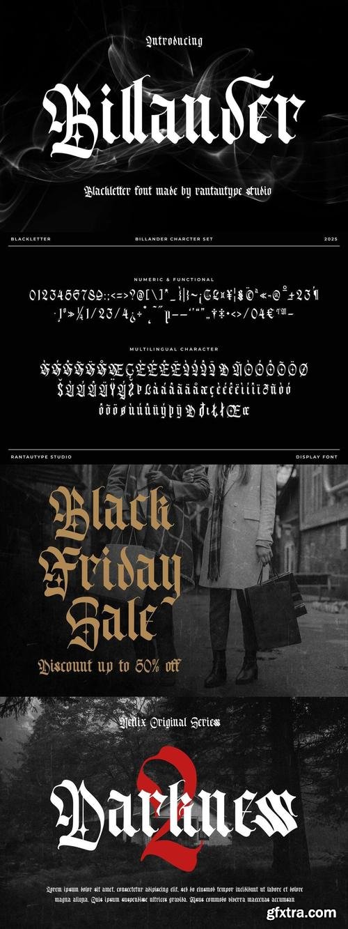 Billander Blackletter Font