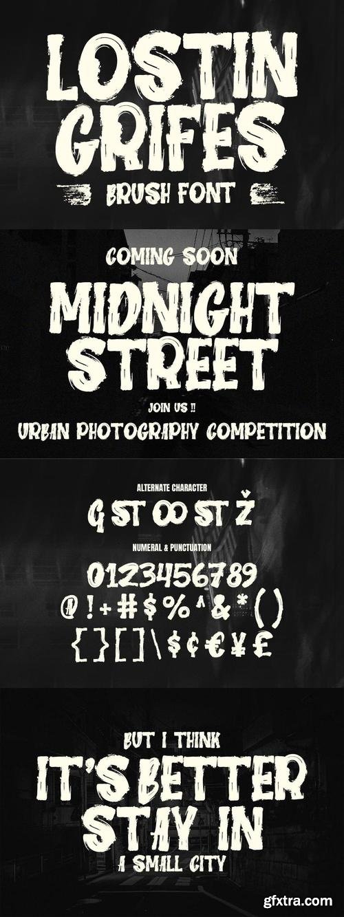 Lostin Grifes Brush Font